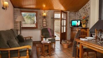 TV, fireplace, DVD player