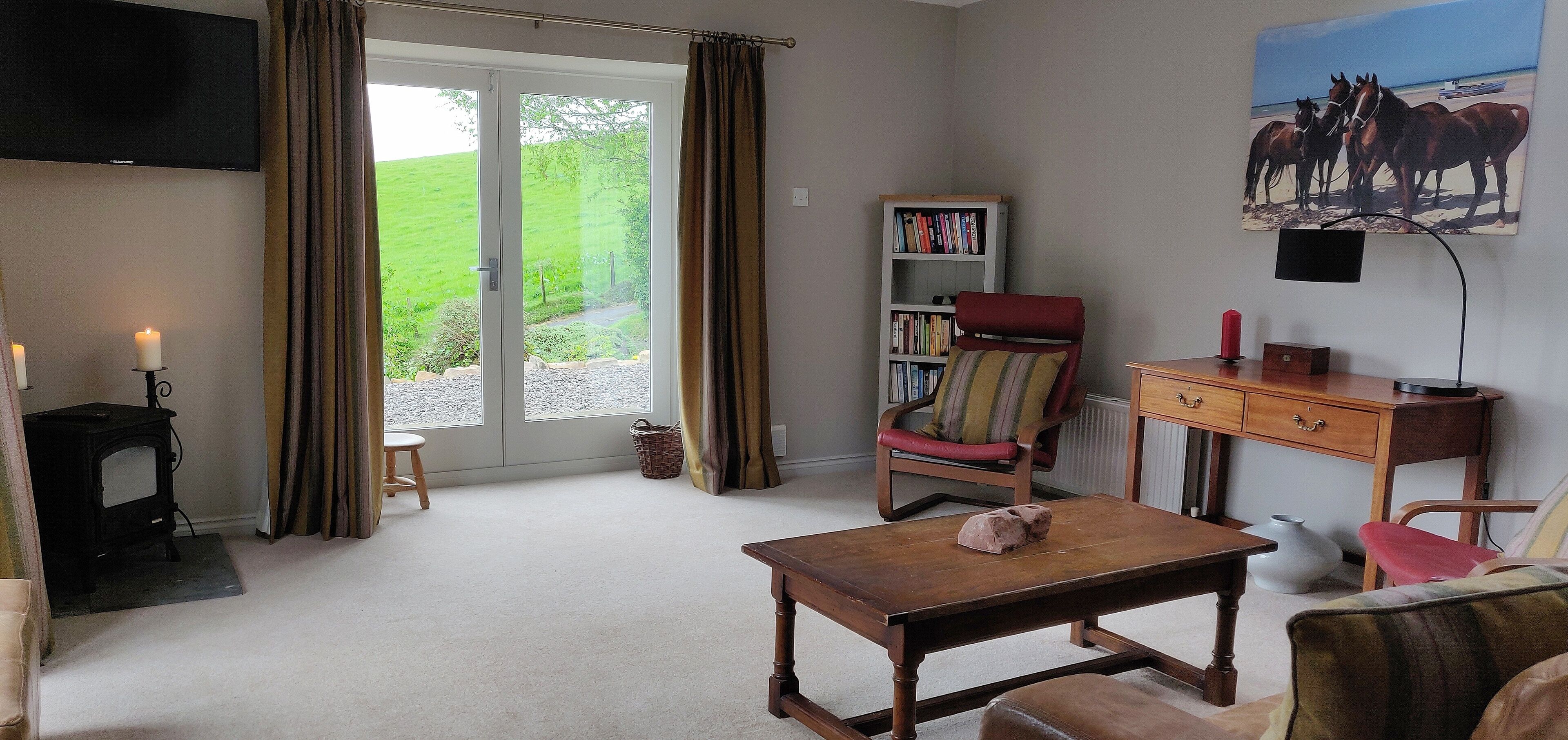 The Steading cottage with large gardens, south-facing patio with great views!