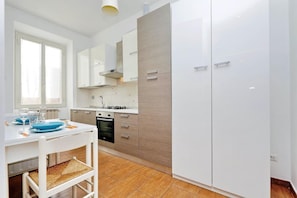 Fridge, oven, stovetop, dishwasher