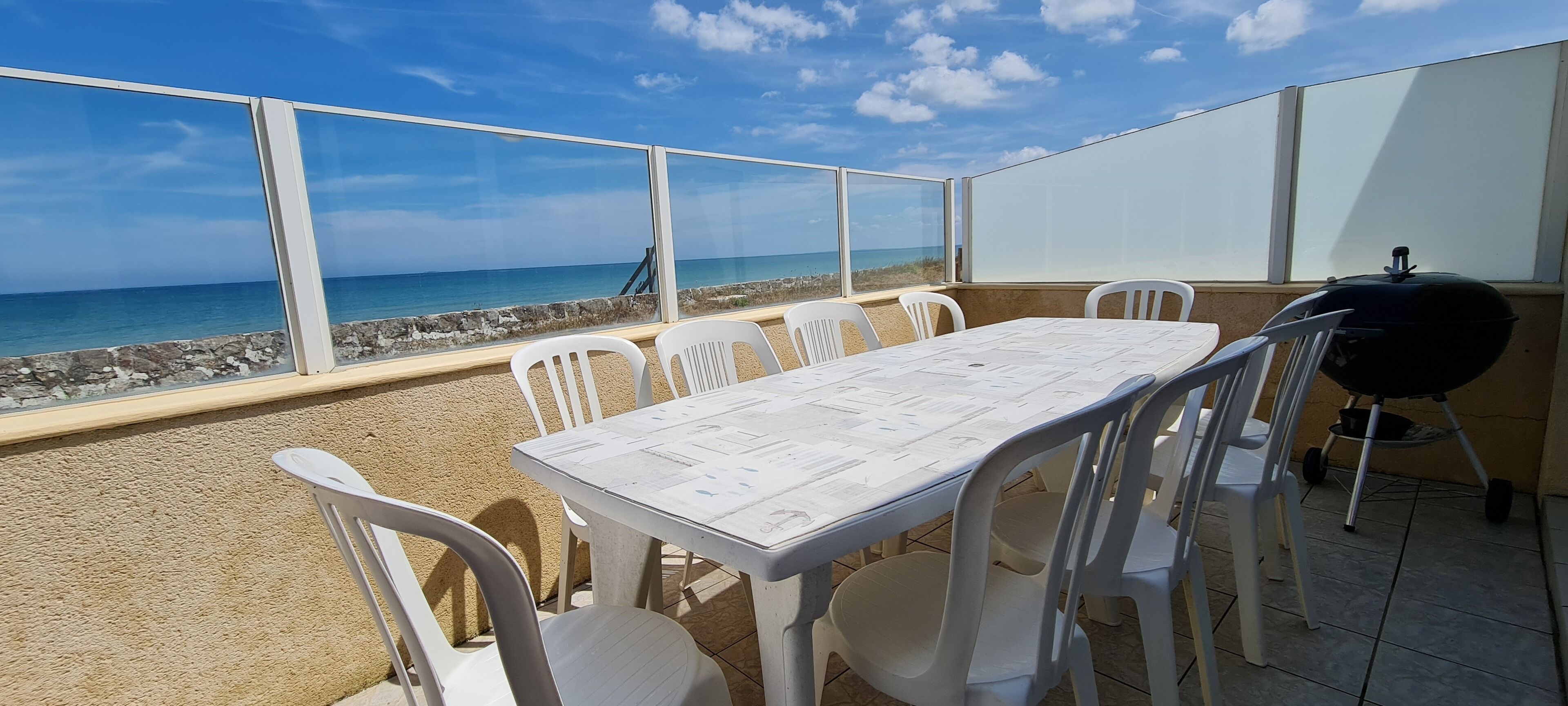 108-cm TV with digital channels, foosball, table tennis