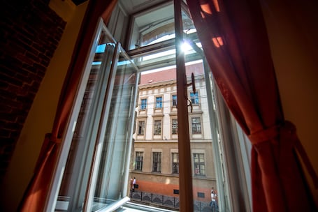 Double Room, Private Bathroom not in the room | View from room. Post House Rooms