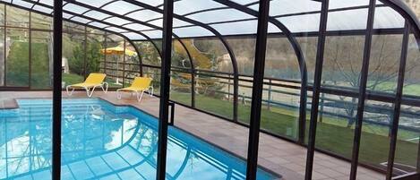 Indoor pool, a heated pool