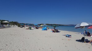 Sun loungers, beach towels