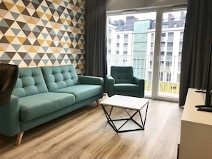 Classic-Apartment | 1 Schlafzimmer, Verdunkelungsvorhänge, Bügeleisen/Bügelbrett