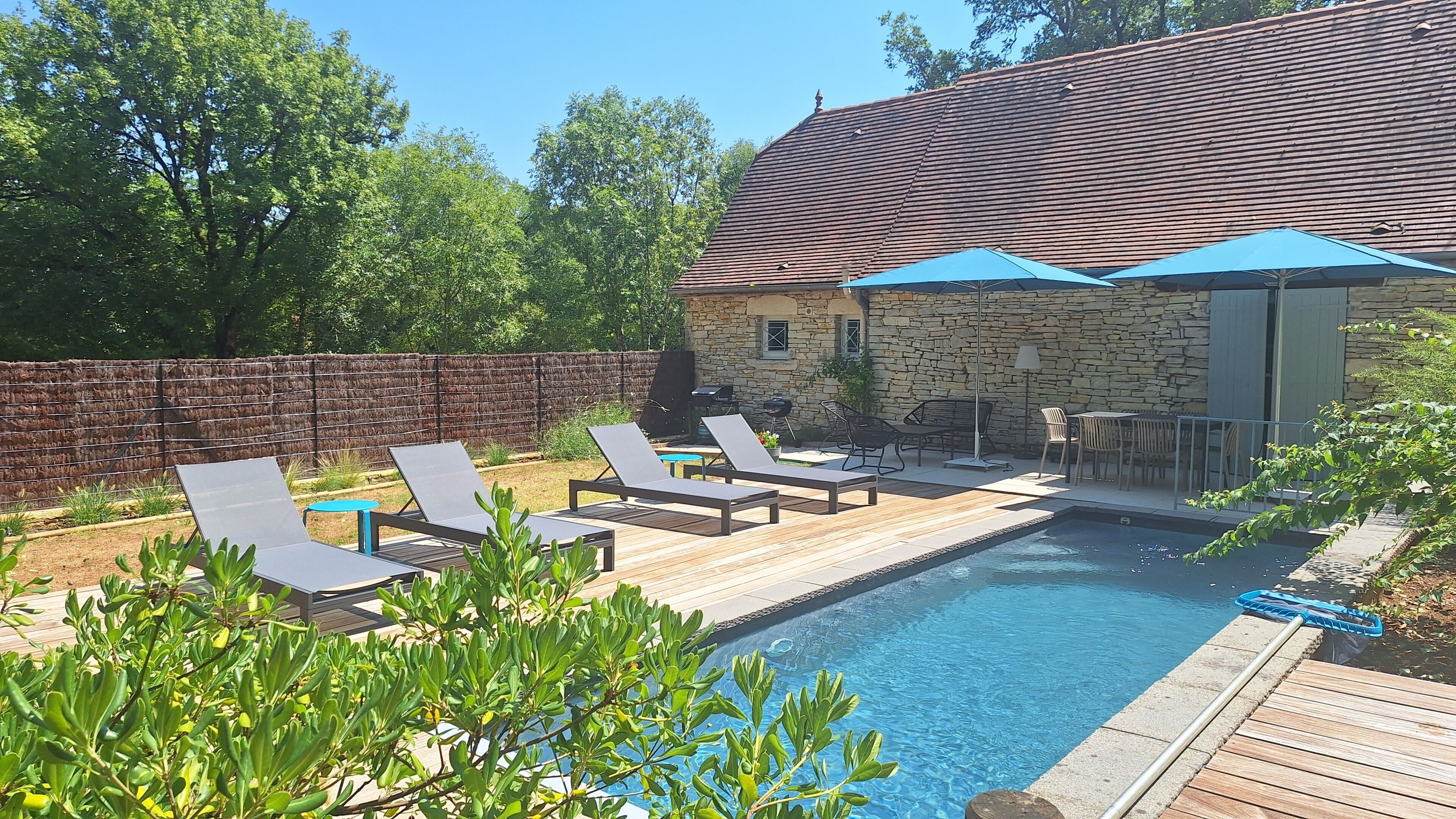 A heated pool
