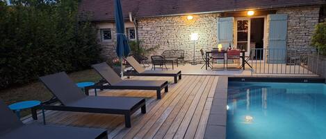 A heated pool