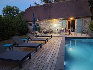 A heated pool