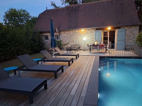 A heated pool