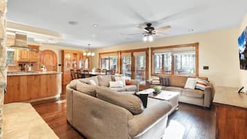 TV, fireplace, video games, smart speakers