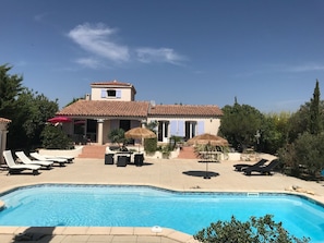 A heated pool