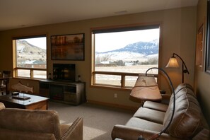 Een televisie, een open haard en streamingdiensten