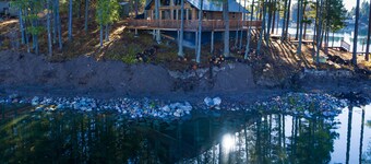 Waterfront Island Cabin with Pontoon Boat