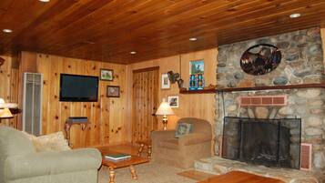 TV, fireplace, DVD player