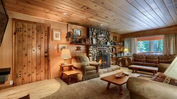 TV, fireplace, DVD player