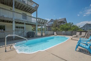 Pool - 3218 - Swab The Duck, Duck beach cottage with ocean and sound views and private pool (Duck)
