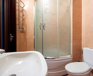 Apartment, 1 Doppelbett und Schlafsofa | Dusche im Bad