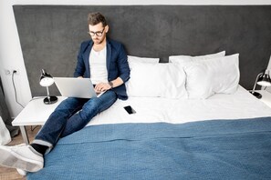 Desk, iron/ironing board, free WiFi, bed sheets