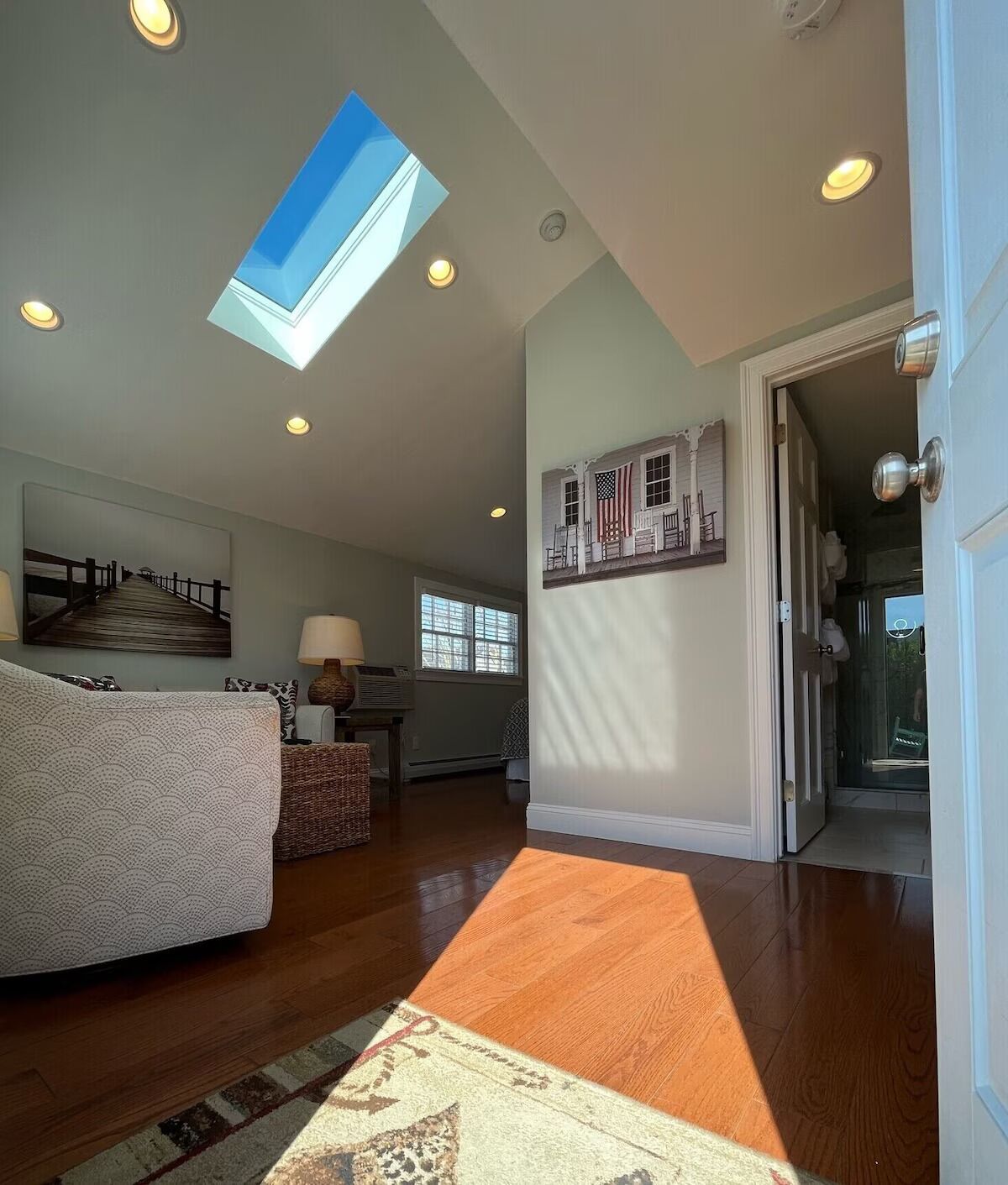 morse suite | living area | flat-screen tv