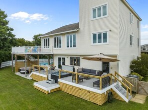 Terrace/patio - It's All Good | 780 ft from the beach | Private Pool, Dog Friendly, Hot Tub (Virginia Beach)