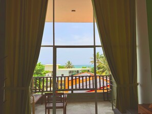 Comfort Triple Room, Ocean View | Premium bedding, Select Comfort beds, in-room safe - Casa Samaya, Boutique Beachfront Hotel in Weligama (Weligama)