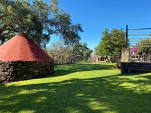 Property grounds - Isolated rural house with private pool, garden, terrace and barbecue. (Valencia de Alcántara)