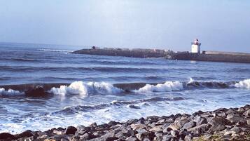 Playa en los alrededores y camastros