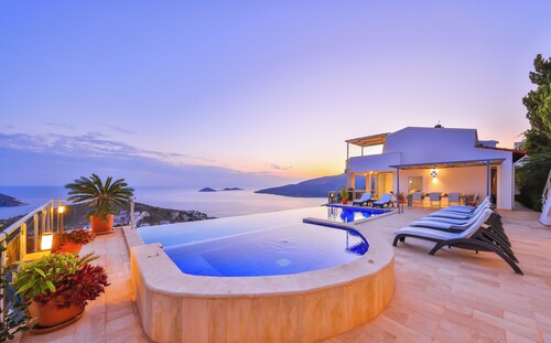 Exceptionally spacious villa with one of the best views in Kalkan