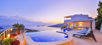 Exceptionally spacious villa with one of the best views in Kalkan