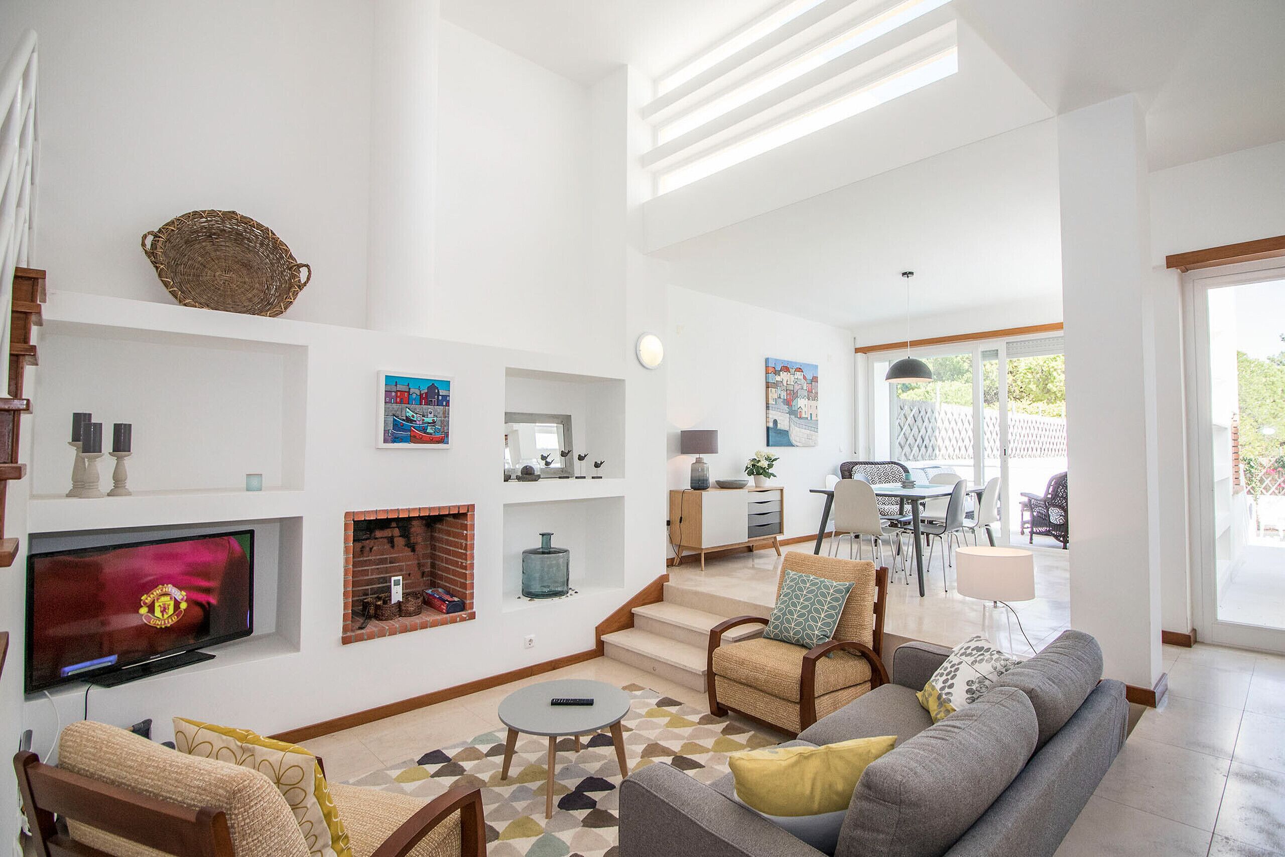 TV, fireplace, DVD player, stereo