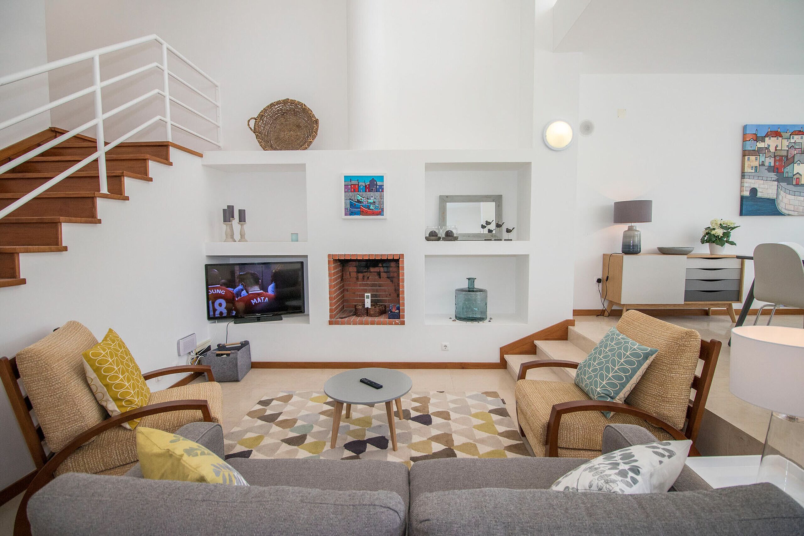 TV, fireplace, DVD player, stereo