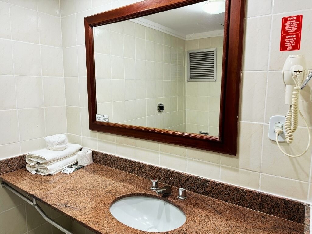 free toiletries, hair dryer, towels