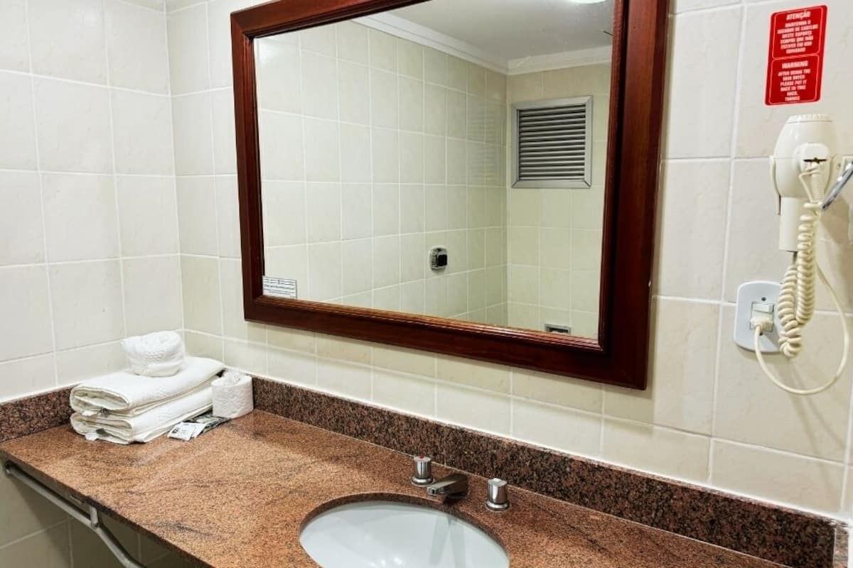 free toiletries, hair dryer, towels