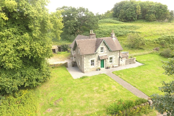 Ariel shot of the School House which is on the edge of the village of Ford.