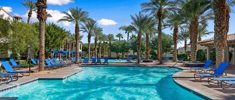 A heated pool, a lap pool