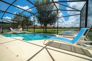 Outdoor pool - Ultimate Family Fun: 4BR Oasis w/Game Room, Private Pool at Bella Vida Resort! (Kissimmee)