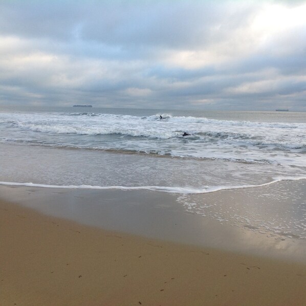 Playa en los alrededores y camastros 