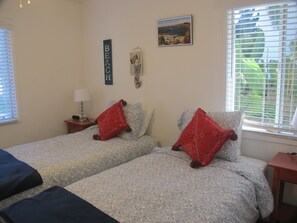 2 bedrooms, iron/ironing board, WiFi, bed sheets