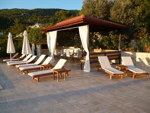 Terrace/patio - Luxury secluded five bedroom Villa Heated Pool Jacuzzi, Unobstructed views (Islamlar Kalkan)