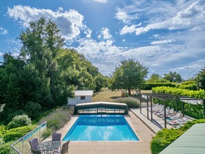Outdoor pool, a heated pool