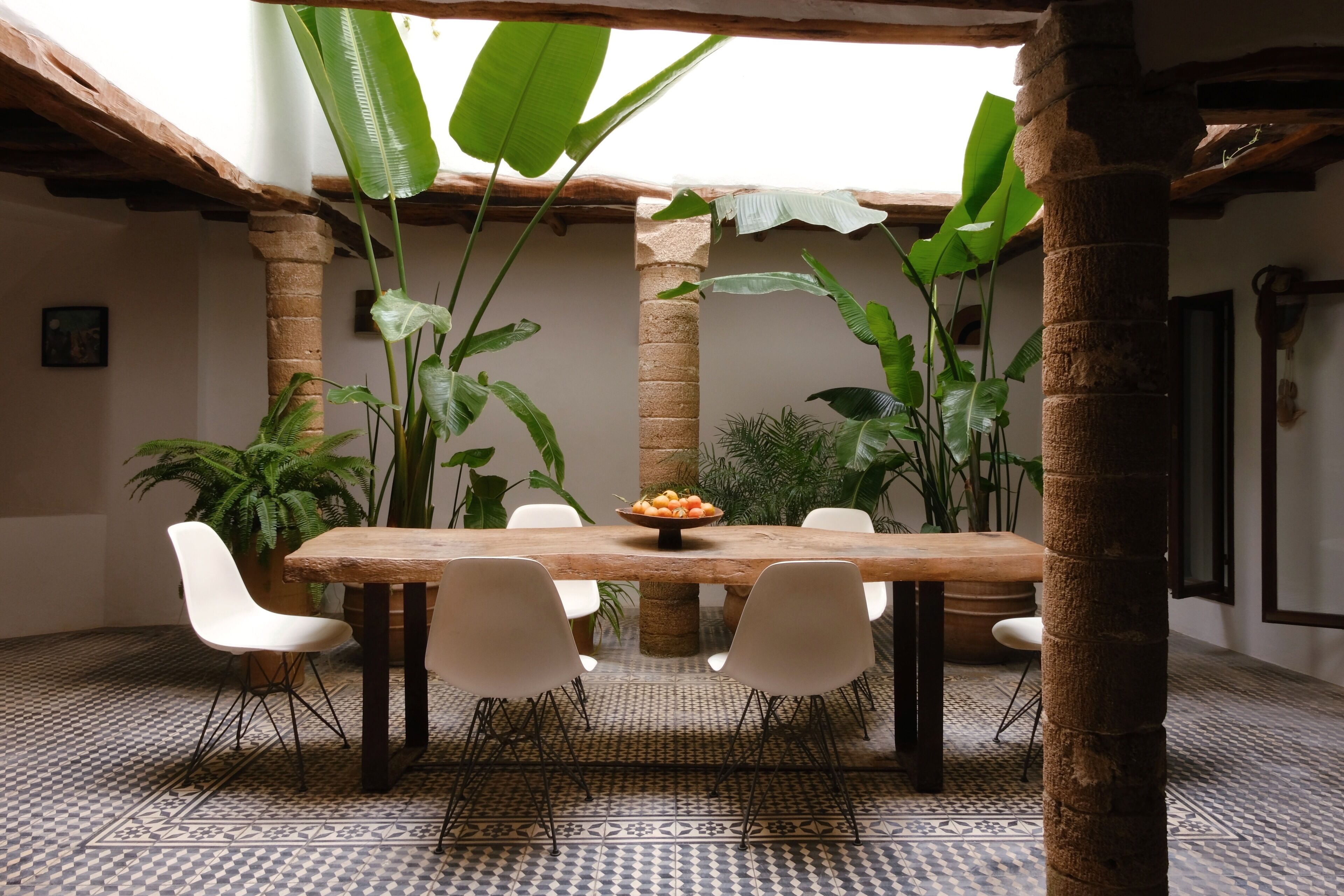 Dining Table and Courtyard / Dining Room.