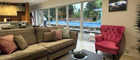 TV, DVD player, books