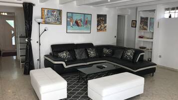 Télévision, lecteur de DVD, baby-foot, chaßne hi-fi