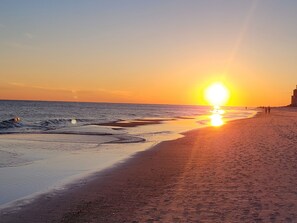 Sun-loungers, beach towels