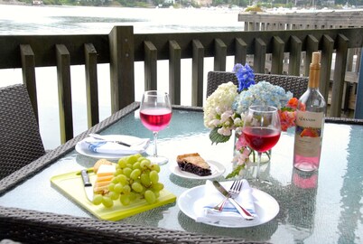 Book your perfect fall getaway at the Cannery's Marina-side condo Stern unit!