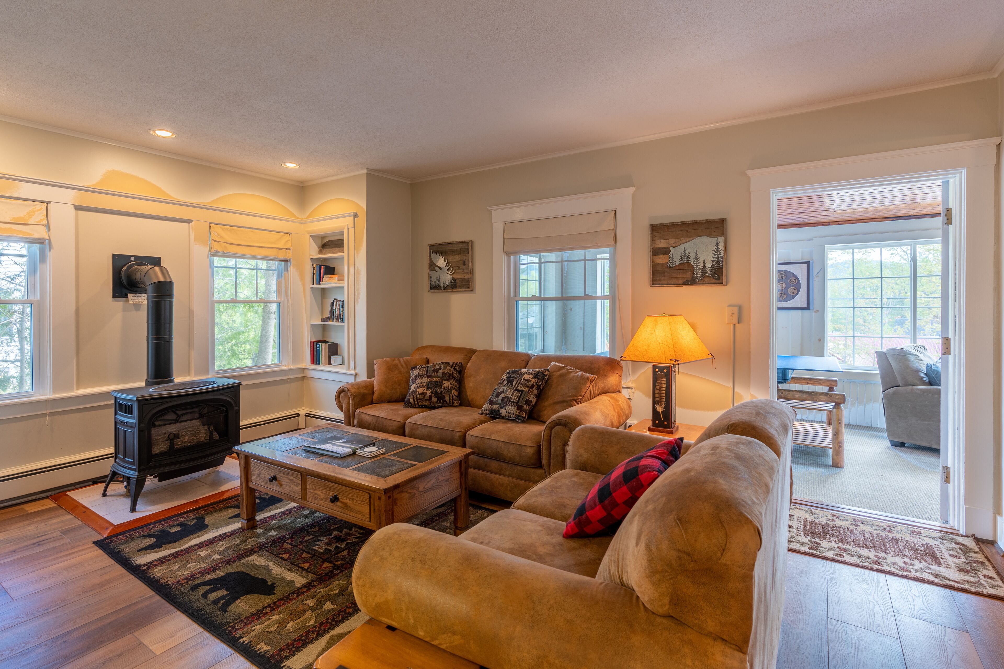 One Block from Lake Placid Main Street, Public Beach, venues and eateries