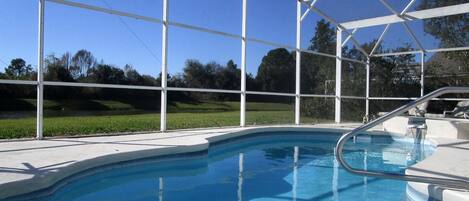 Outdoor pool, a heated pool