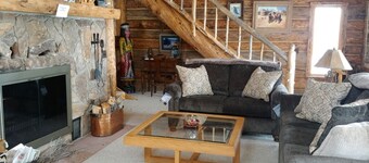 Rustic Log Cabin on 3 Elk Creek with views of the Collegiate Range