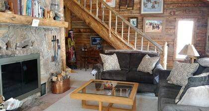 Rustic Log Cabin on 3 Elk Creek with views of the Collegiate Range