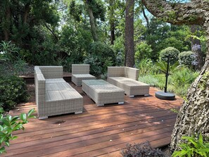 Terrace/patio - Hossegor 200m ocean and lake villa heated pool ideally situated architect (Soorts-Hossegor)