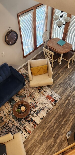 Smart TV, DVD player, books, video library